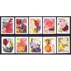 #5042v-51v Botanical Art, Set of Ten Single Stamps from Booklet of 20