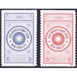 #5062-63 World Stamp Show NY-2016, Two Singles