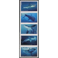 #5227a Sharks, Strip of Five