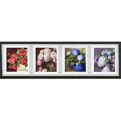 #5236a Flowers from the Garden, Coil Strip of Four