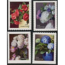 #5237-40 Flowers from the Garden, Booklet Set of Four Singles