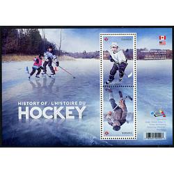 #5253ji Canada (#3036)  Joint Issue Hockey, Souvenir Sheet
