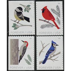 #5317-20 Birds in Winter, Set of Four Singles