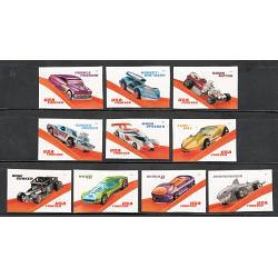 #5321-30 Hot Wheels, Set of Ten Single Stamps