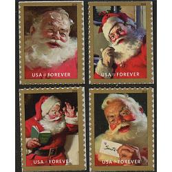 #5332-35 Sparkling Holidays (Coca-Cola Santas), Set of Four Singles