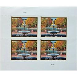 #5348 Bethesda Fountain, Priority Express Mail, Mini Pane of Four