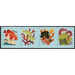 #5370a Coral Reefs, Coil Strip of Four