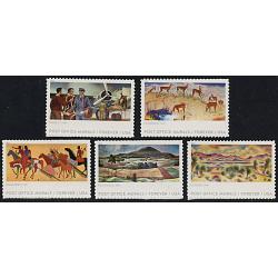 #5372-76 Post Office Murals, Set of Five Singles