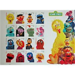 #5394 Sesame Street, Souvenir Sheet of 16 Stamps