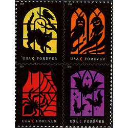 #5423a Spooky Silhouettes, Block of Four