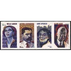 #5474a Voices of Harlem Renaissance, Horizontal Strip of Four