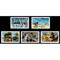 #5475-79 Enjoy the Great Outdoors, Set of Five Single Stamps