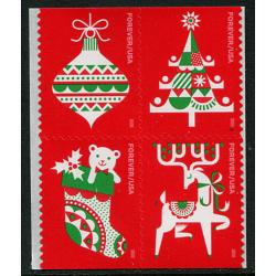 #5529a Holiday Delights, Booklet Block of Four