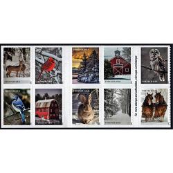 #5541a Winter Scenes, Booklet Block of Ten