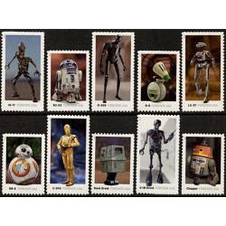 #5573-82 Droids, Set of Ten Single Stamps