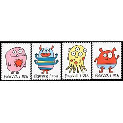 #5636-39 Message Monsters, Set of Four Singles