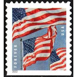 #5659 U.S. Flags, Booklet Stamp, AP, Die Cut 11¼x10¾