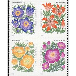 #5679a Forever Mountain Flora, Booklet Block of Four
