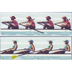 #5695b & 5697b Women's Rowing, Set of Two Pairs - Four Stamps