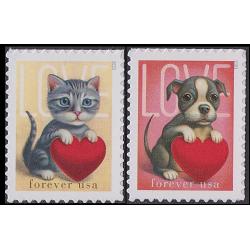 #5745 & 5746 Cat and Dog Love, Set of Two Singles