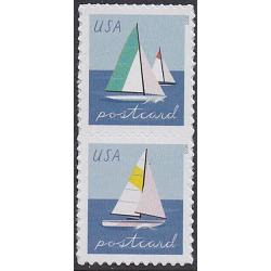 #5748a Sailboats, Vertical Pair from Sheet