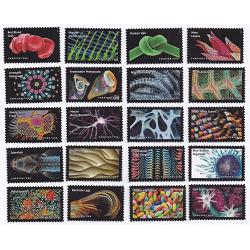 #5802a-t Life Magnified, Set of Twenty Single Stamps