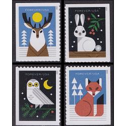 #5822-25  Woodland Animals, Set of Four Singles