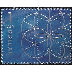 #5853 $1 Floral Geometry Stamp