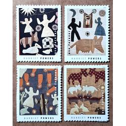 # Harriet Powers Quilter, Set of Four Singles