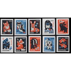 # Baby Wild Animals, Set of Ten Singles Stamps