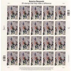 #B2 Heroes of 2001, Sheet of 20 Stamps