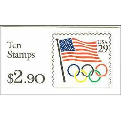#BK186Ab Flag over Olympic Rings, World Columbian Stamp Expo Cov