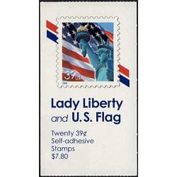 #BK300A Lady Liberty, Vending Book of  20, Die Cut 11.1