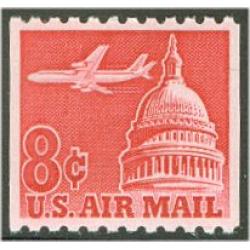 #C65 8¢ Carmine Plane & Capitol, Coil