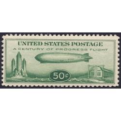 #C18  50¢ Graf Zeppelin, Green, NH