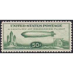 #C18  50¢ Graf Zeppelin, Green, F-VF NH