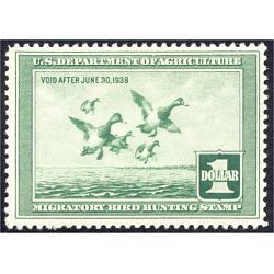 #RW4 $1 Duck Stamp, Scaup Duck, VF, LH