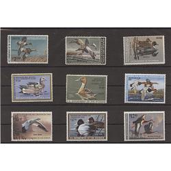 #RW47//#RW57, Duck Stamp Lot, 9 Mint NH Ducks