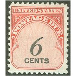 # J94 6¢ Postage Due, Shiny Gum