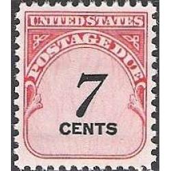 # J95 7¢ Postage Due, Shiny Gum