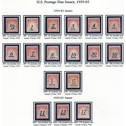 # J88-104 Postage Due, Complete Set of 17