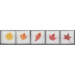 # Leaves, Set of Five Coil Single (56¢)