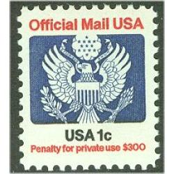 #O127 1¢ Official Mail, Eagle