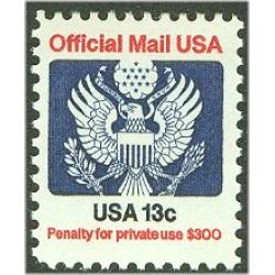 #O129 13¢ Official Mail