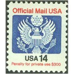 #O129A 14¢ Official Mail
