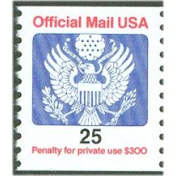 #O141 25¢ Eagle Official Mail, Coil