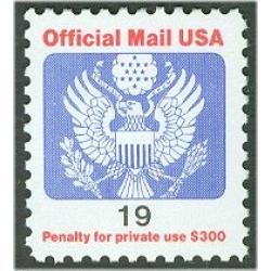 #O147 19¢ Official Mail