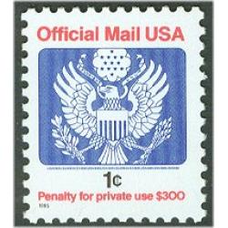 #O154 1¢ Official Mail