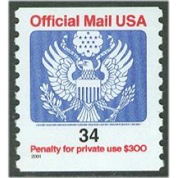 #O158 34¢ Official Mail, Great Seal Coil