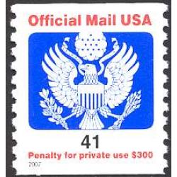 #O162 41¢ Official Mail Coil, Eagle